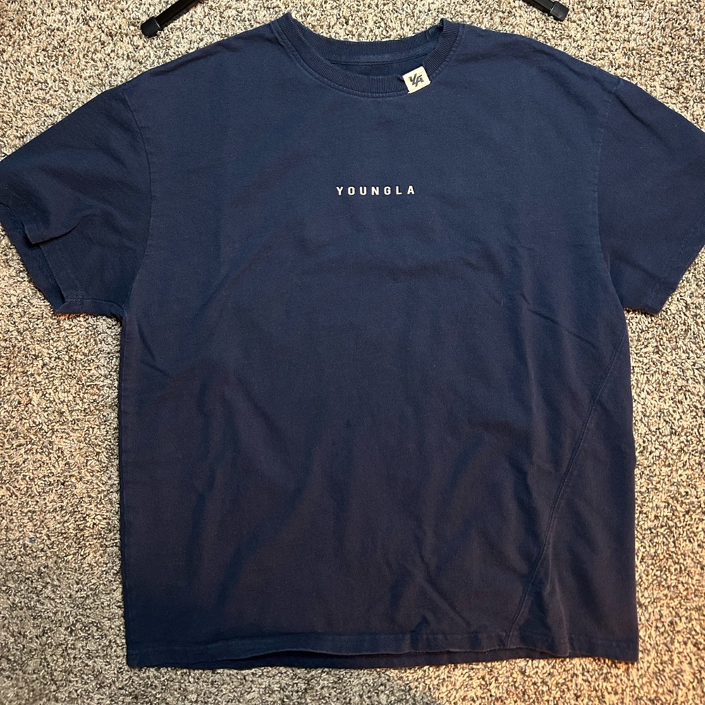 Youngla oversized bloc T-shirt navy blue 14$